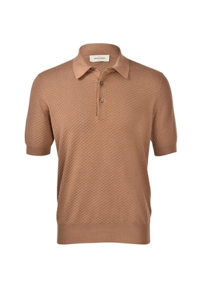 Gran Sasso textured polo shirt - Brown