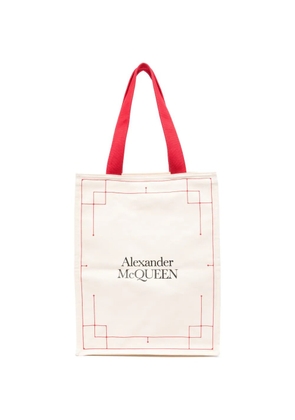 Alexander McQueen Pre-Owned 2020s logo-print tote bag - Neutrals