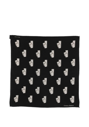 Giorgio Armani Pre-Owned 2000s geometric silk handkerchief - Black