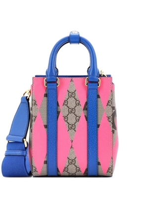 Gucci Pre-Owned Convertible Open Rhombus GG Coated Canvas with Leather Mini tote bag - Multicolour