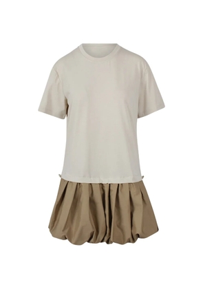 Jovonna T-shirt bubble mini dress - Neutrals