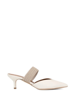 Malone Souliers Maisie 85 woven-strap leather mules - White