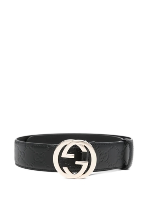 Gucci Pre-Owned 2020s logo-embossed leather belt - Black
