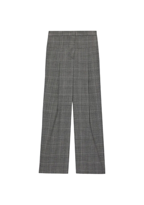 MSGM plaid-pattern wide-leg trousers - Grey