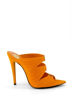 Saint Laurent EMILIE satin crepe mules - Orange