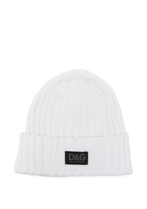 Dolce & Gabbana Pre-Owned 2000s ribbed beanie hat - White