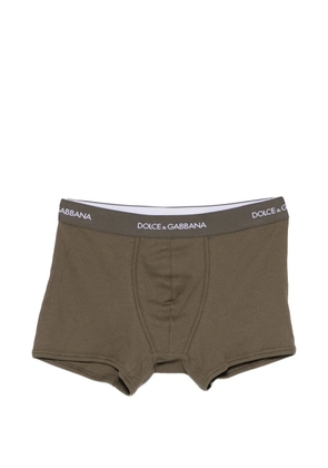 Dolce & Gabbana logo-waistband cotton boxers - Green