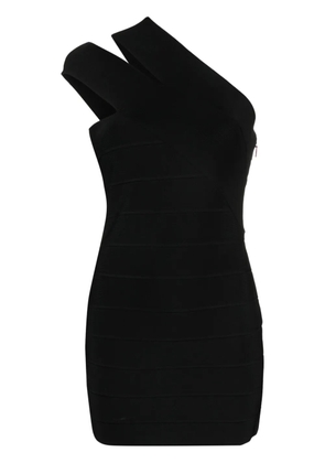 Hervé Léger Icon one-shoulder panelled minidress - Black
