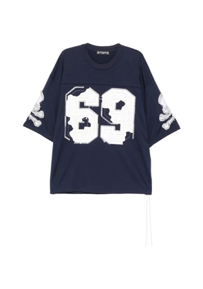 Mastermind Japan number skull graphic T-shirt - Blue