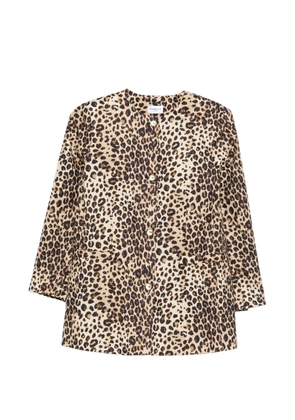 Marella leopard-print jacket - Neutrals