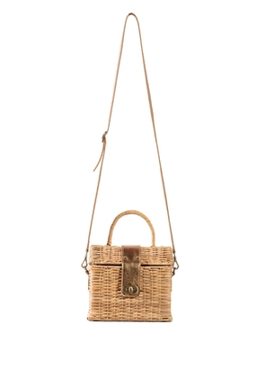 Nannacay Melody wicker tote bag - Neutrals