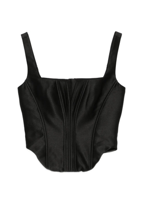 Self-Portrait V-neck corset - Black
