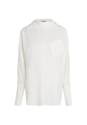 Issey Miyake Odd 2 button collar shirt - White