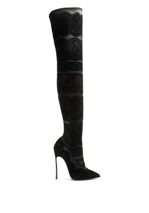 Casadei 120mm Lingerie boots - Black