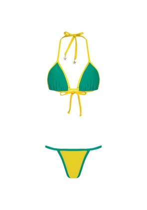 Amir Slama star-embellished bikini - Yellow