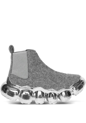 GROUNDS Jewelry Felt metallic-sole 'Grey' sneakers