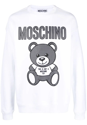 Moschino Teddy Bear logo-print sweatshirt - White