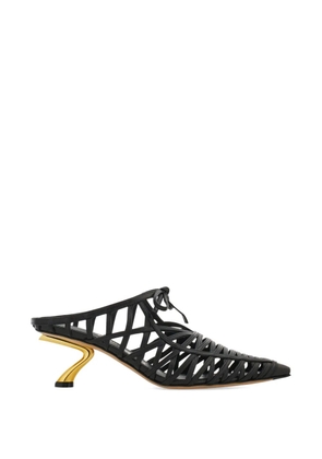 Ferragamo S-shaped heeled mules - Black
