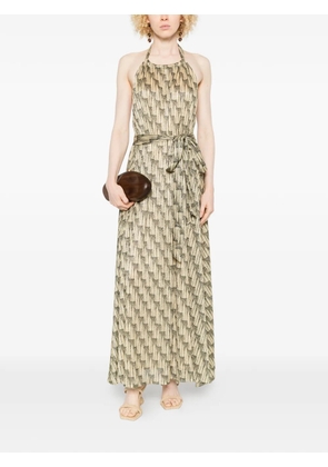 Siyu Ars tie-belt maxi dress - Gold