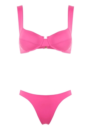 Brigitte high cut leg bikini set - Pink