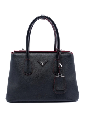 Prada Pre-Owned 2010-2026 Saffiano Cuir Turnlock Twin satchel - Black