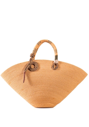 Nannacay Steffy woven tote bag - Neutrals