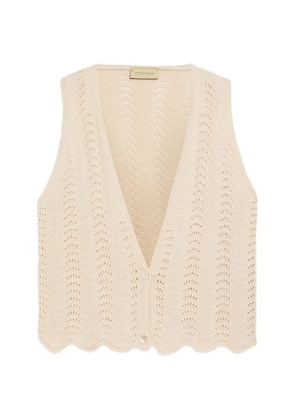Momoni Leon crochet tie gilet - Neutrals