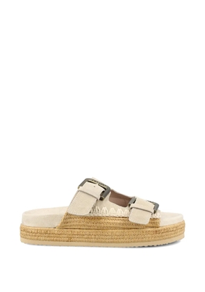 Mou buckle platform sandals - Neutrals