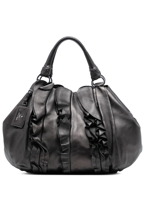 Prada Pre-Owned 2010-2025 Nappa Mordore Ruffle tote bag - Black