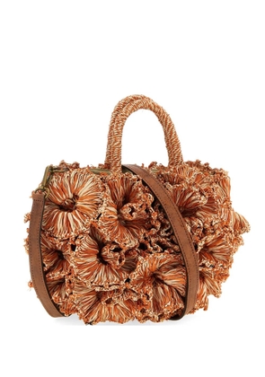 IBELIV Coral raffia tote bag - Brown