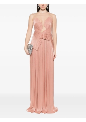 Costarellos Serenne pleated maxi dress - Pink