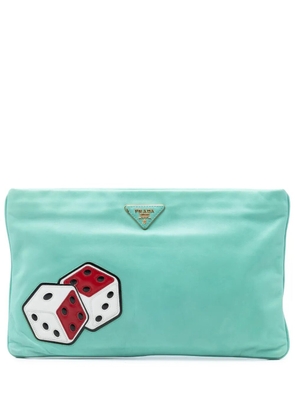 Prada Pre-Owned 2010-2026 Nappa Dice clutch bag - Green