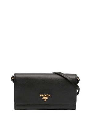Prada Pre-Owned 2013-2026 Saffiano Wallet on Strap crossbody bag - Black