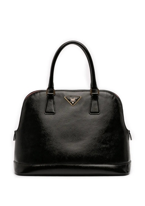 Prada Pre-Owned 2013-2025 Medium Saffiano Vernice Open Promenade satchel - Black