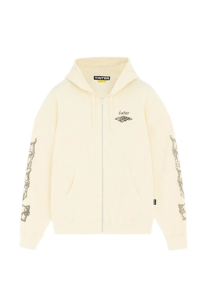 IUTER waffle zip hoodie - Neutrals