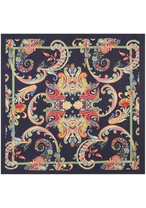 ETRO paisley-print silk scarf - Blue