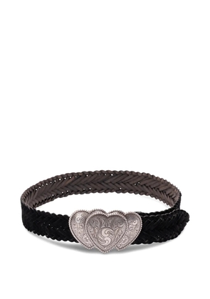 Kate Cate Queen of Hearts buckle belt - Black