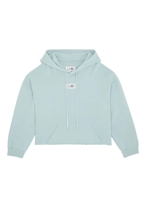 MM6 Maison Margiela raw-hem hoodie - Blue