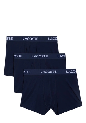 Lacoste logo-print cotton boxers (set of three) - Blue