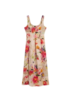 Momoni Shue midi printed pleated dress - Neutrals