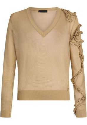 LIU JO ruched sweater - Brown