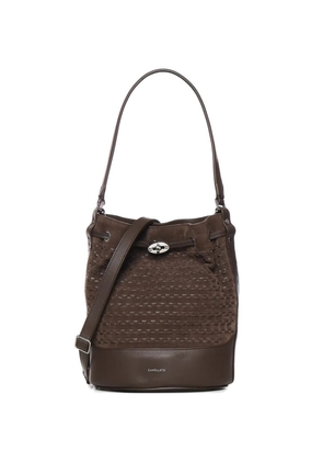 Zanellato small Mondà'® drawstring top handle leather bucket bag - Brown