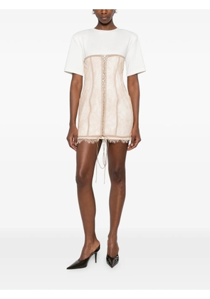 Giuseppe Di Morabito lace-detail mini dress - White