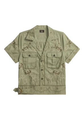 Ralph Lauren RRL embroidered buckled shirt - Green
