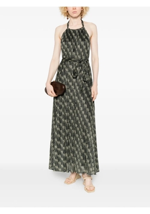 Siyu Ars halterneck maxi dress - Green