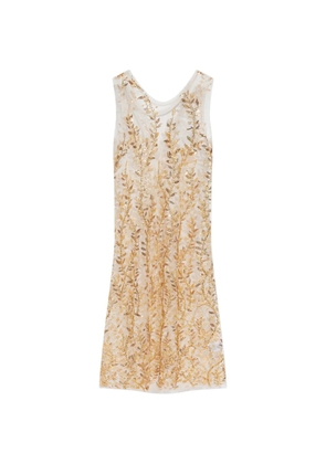 MUNTHE Barika embellished midi dress - Neutrals