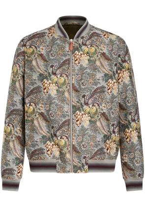 ETRO patterned-jacquard bomber jacket - Green