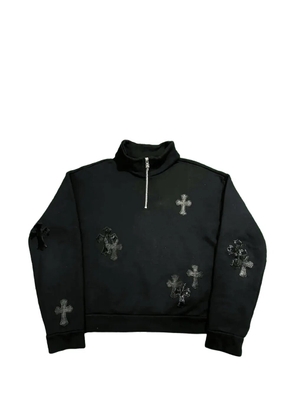 Chrome Hearts Cross-patch quarter-zip sweater - Black