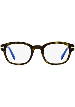 TOM FORD Eyewear Blue Block square-frame glasses - Brown