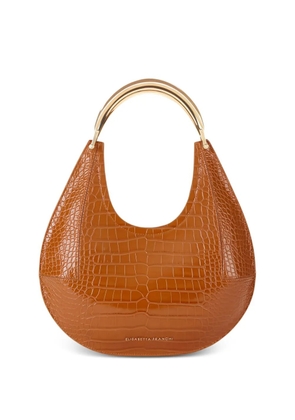 Elisabetta Franchi crocodile-embossed medium tote bag - Brown